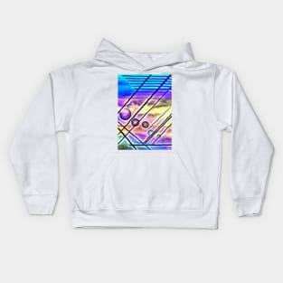 Vivid geometric abstract Kids Hoodie